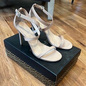 Charles David Nude strap heel sandal